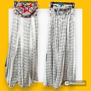 Rip curl boho embroidered hippie Lagenlook strap tube Maxi dress s